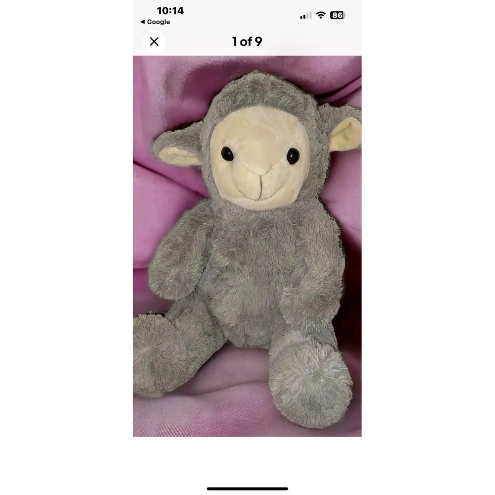 Gray‎ Lamb Plush Stuffed Animal 12" Burton & Burton Sheep  Easter Spring Farm